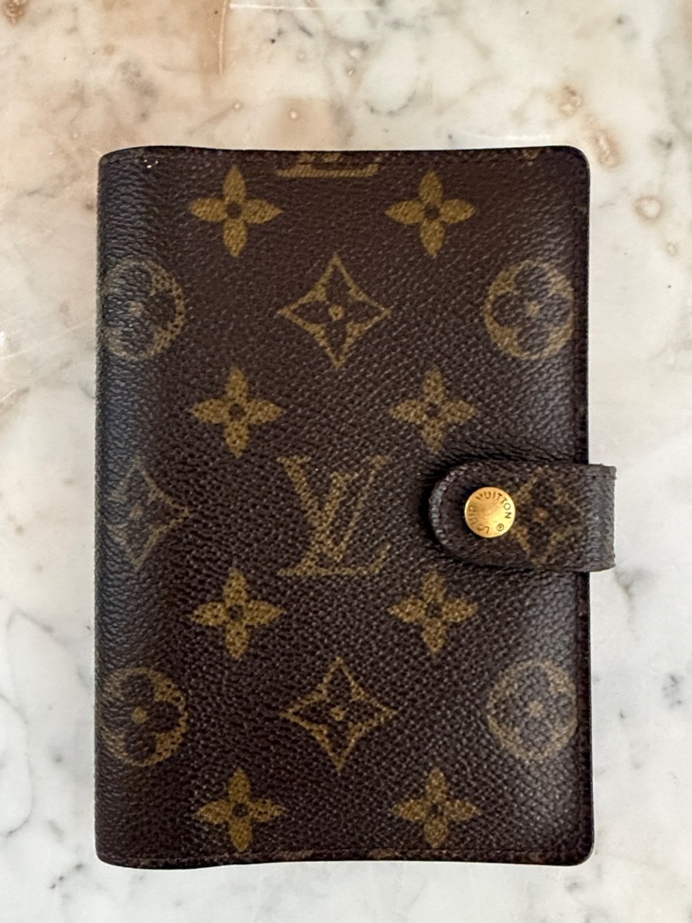 Authentic EUC Louis Vuitton Monogram Canvas Agenda Cover - Brown & Tan PM